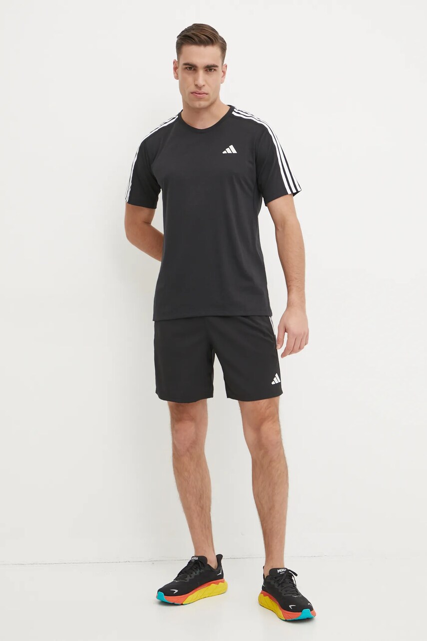 Бігова футболка adidas Performance Own The Run колір чорний з принтом IQ3834