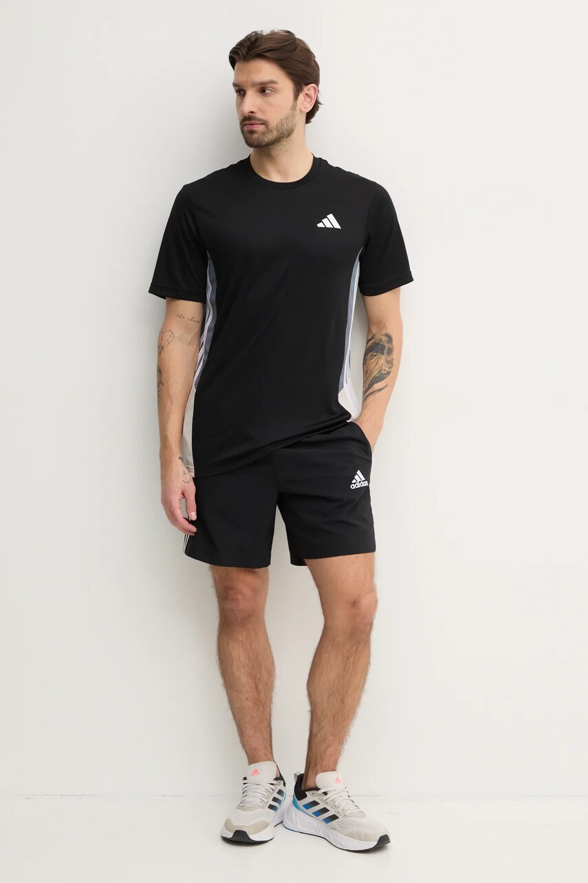 Тренувальна футболка adidas Performance Essential колір чорний з аплікацією JI8397