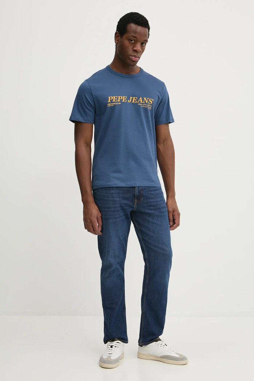 Бавовняна футболка Pepe Jeans DYLAN TEE чоловіча з принтом PM509728