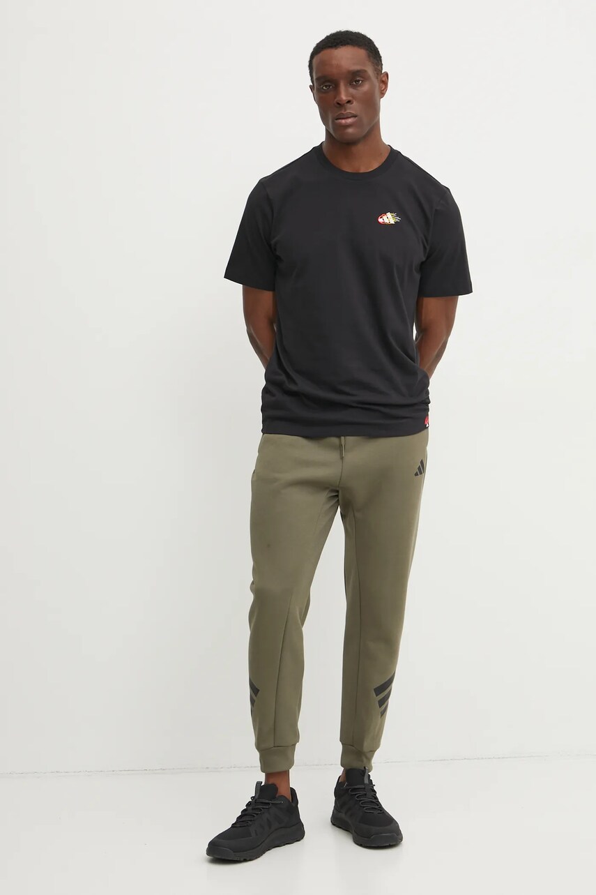 Бавовняна футболка adidas M L M EMB TEE чоловіча колір чорний з аплікацією JJ3979