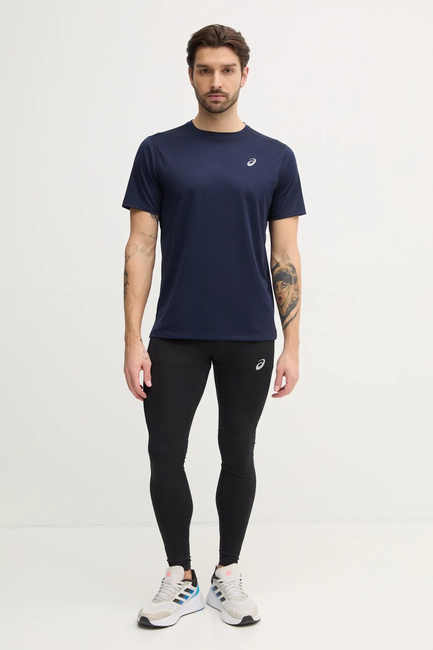 Бігова футболка Asics Core колір синій однотонна 2011D221