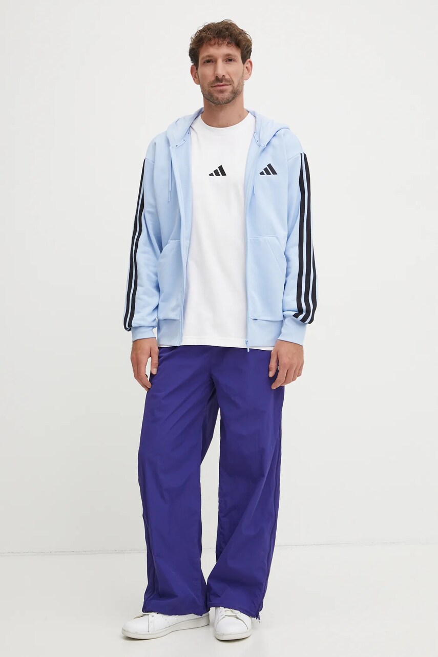 Бавовняна футболка adidas Essentials чоловіча колір білий з аплікацією JW1952
