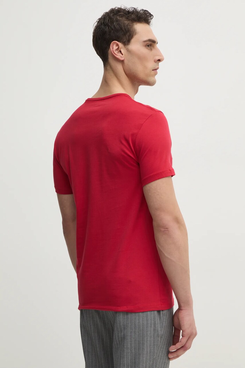 Футболка Pepe Jeans ORIGINAL BASIC 3N чоловічий колір червоний з принтом PM508212