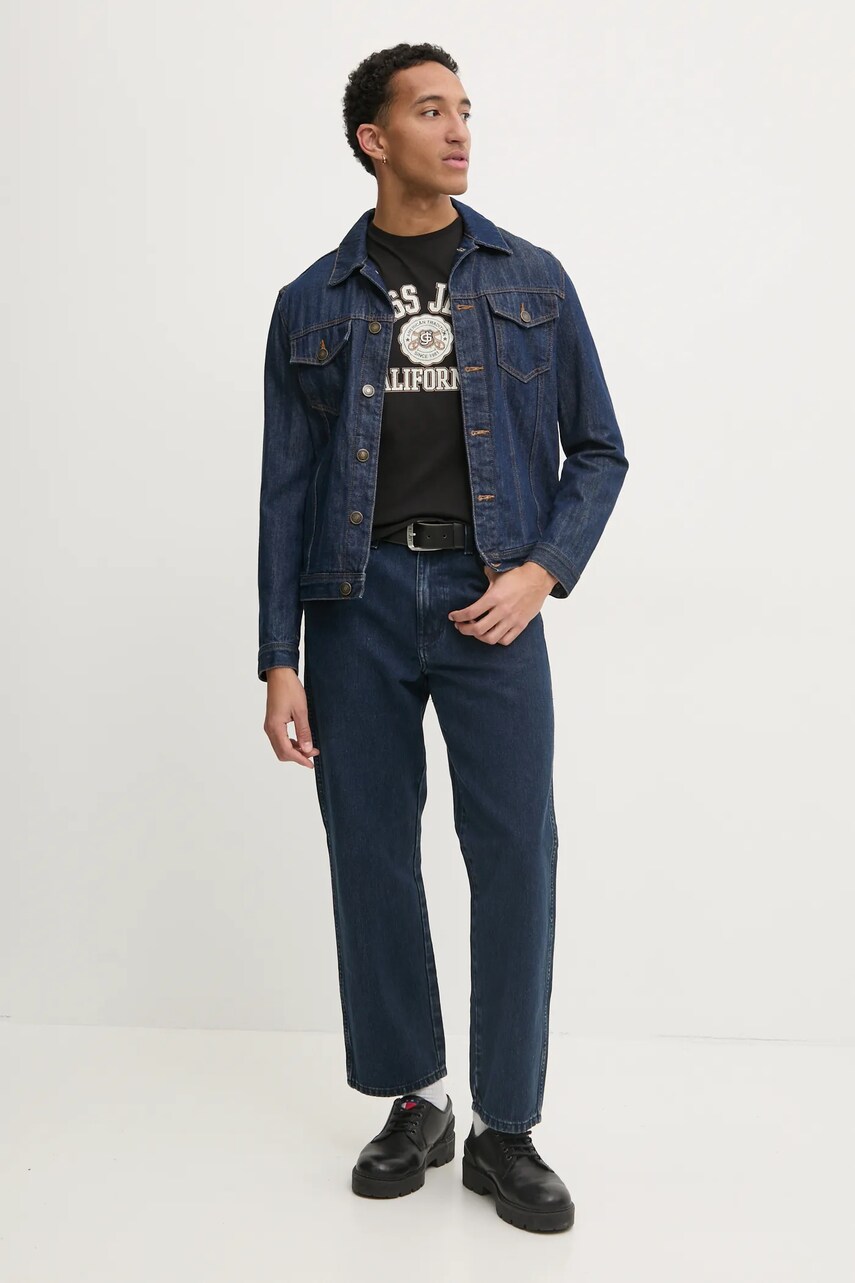 Бавовняна футболка Guess Jeans чоловіча колір чорний з принтом M5RI80 K8HM0
