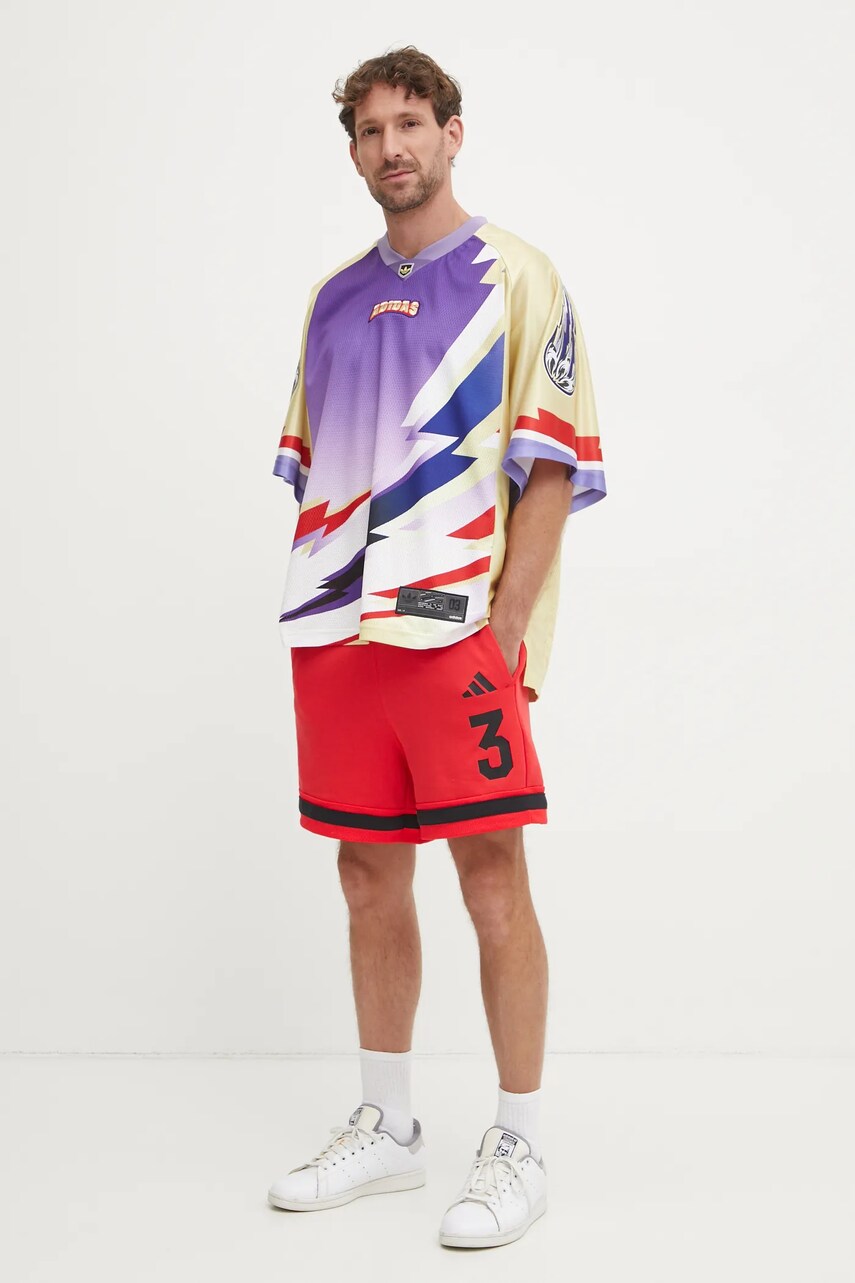 Футболка adidas Originals TEAM JERSEY чоловіча колір жовтий візерунок JX1700