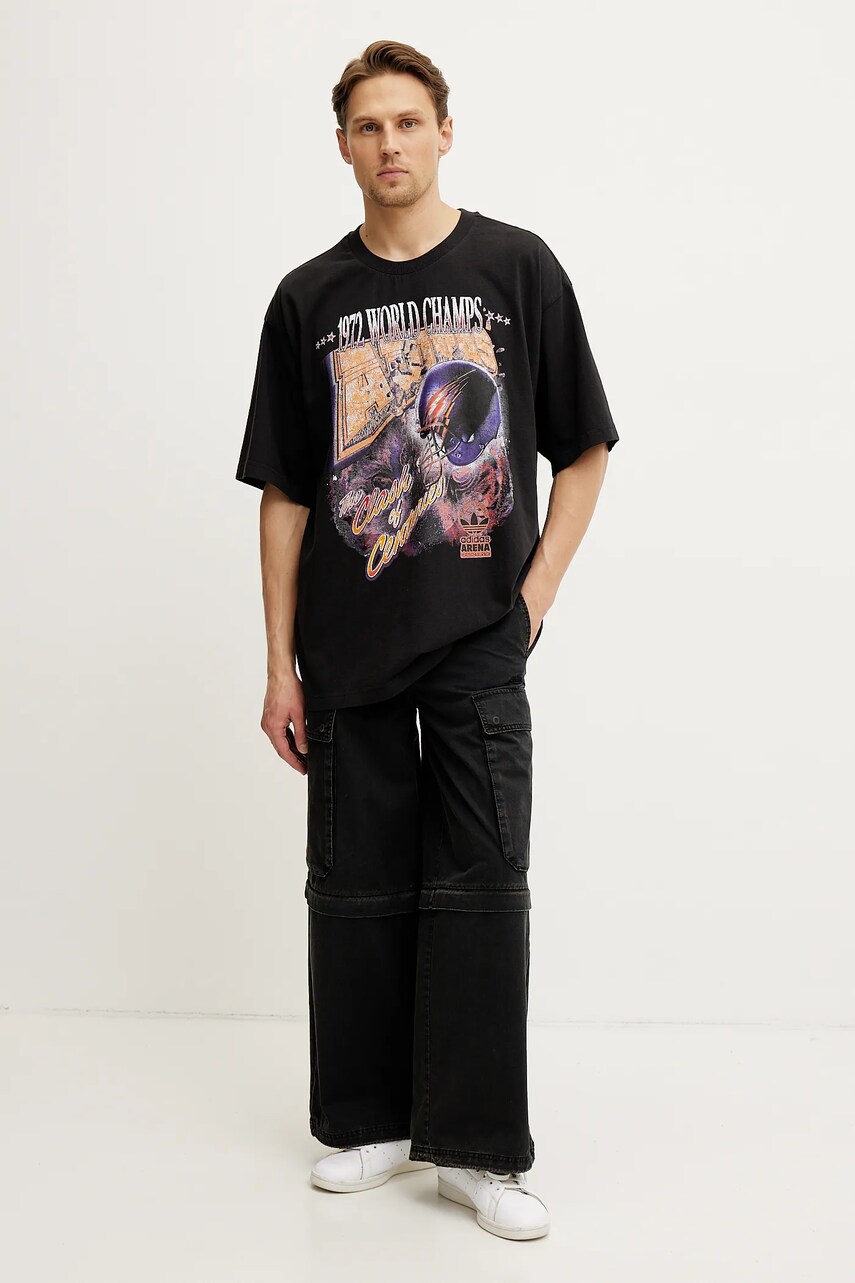 Бавовняна футболка adidas Originals GRAPHIC SS TEE чоловіча колір чорний з принтом JY6297