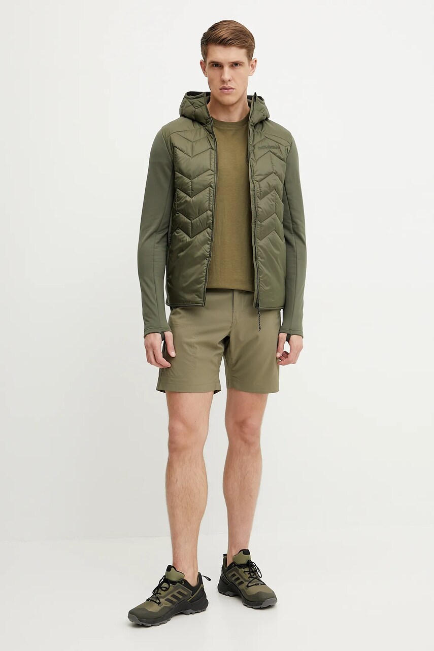 Футболка Fjallraven Hemp Blend Out Here чоловіча колір зелений з принтом F12600265