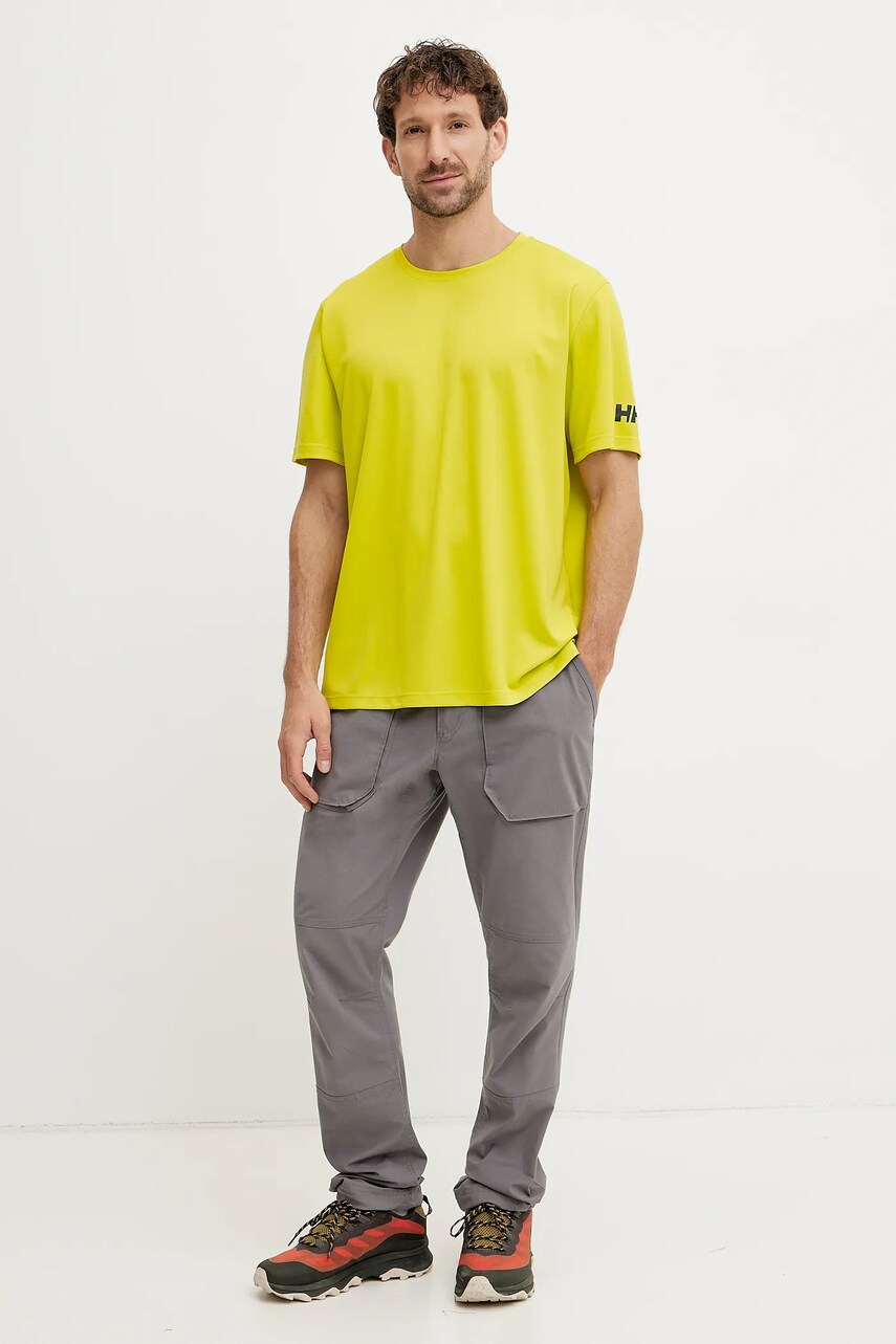 Спортивна футболка Helly Hansen Tech колір жовтий однотонна 49584