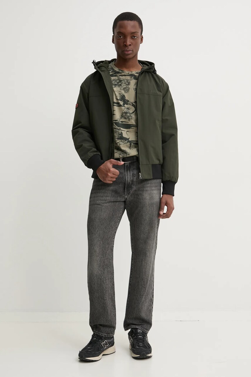 Бавовняна футболка Superdry чоловіча колір зелений візерунок M1012315A-F8Q