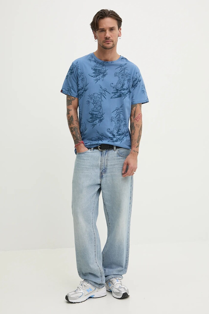 Бавовняна футболка Superdry чоловіча візерунок M1012315A-F8S