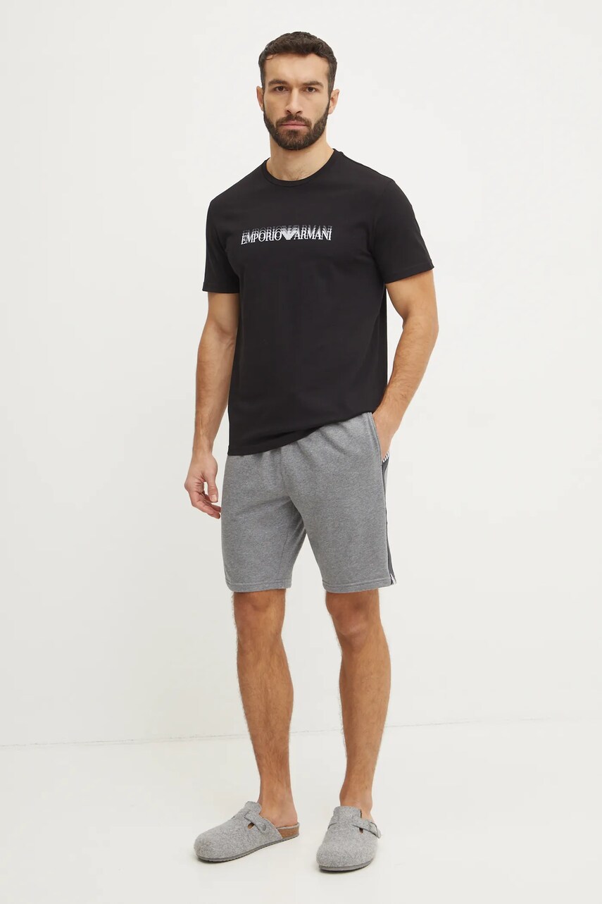 Бавовняна пляжна футболка Emporio Armani Underwear з принтом EM000574 AF12349