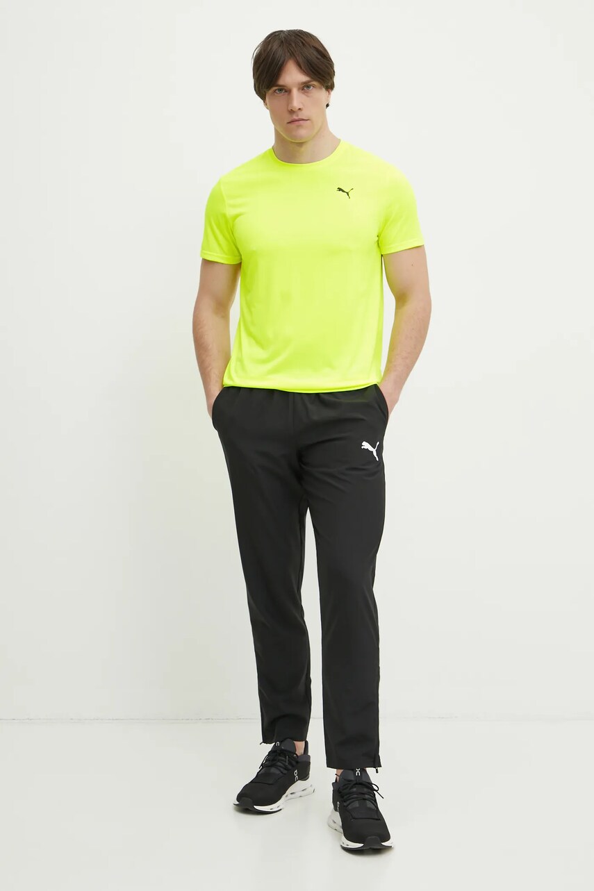 Тренувальна футболка Puma Tad Essentials колір жовтий однотонна 525908