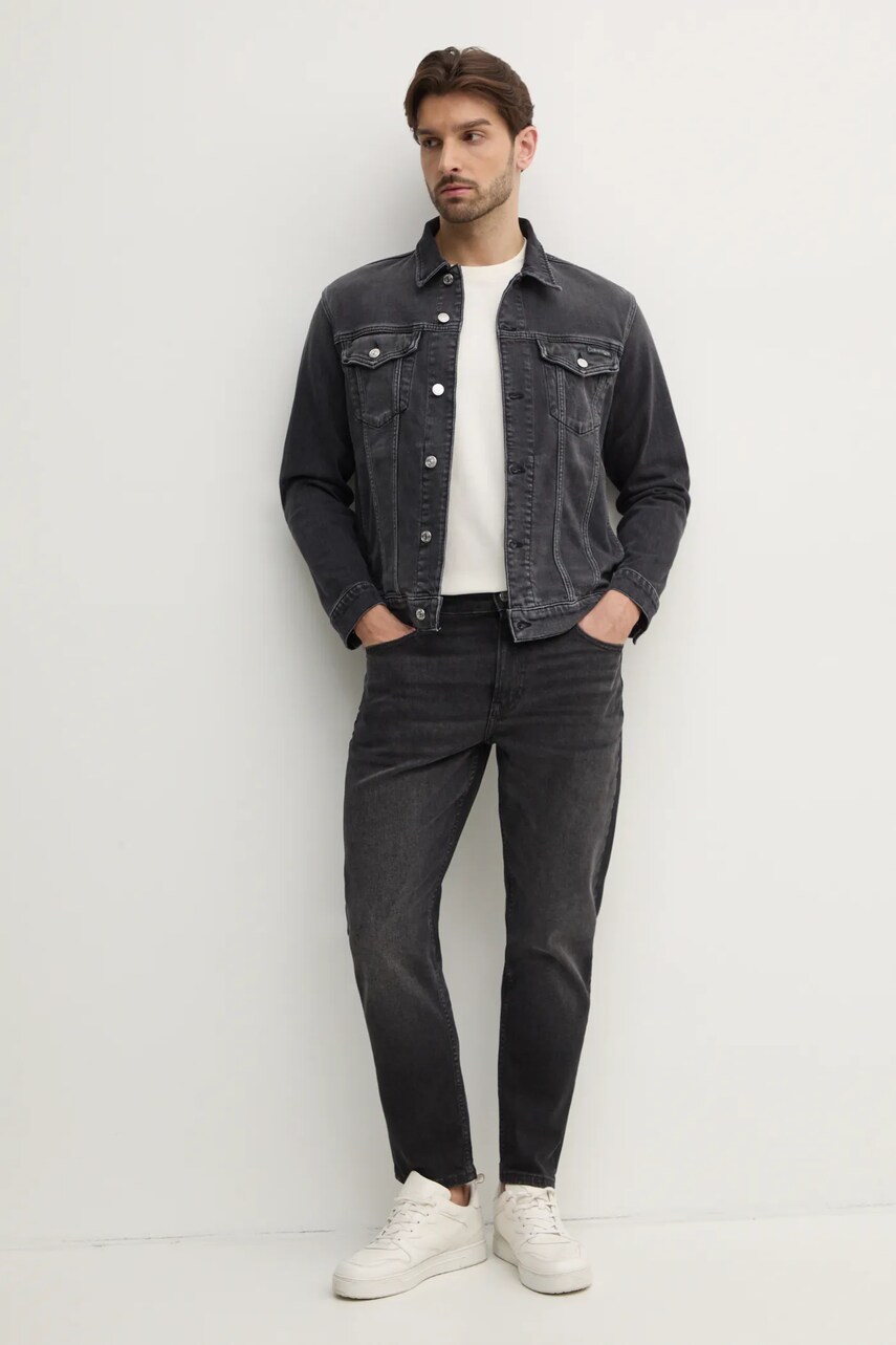 Бавовняна футболка Calvin Klein Jeans чоловіча колір бежевий з принтом J30J327474