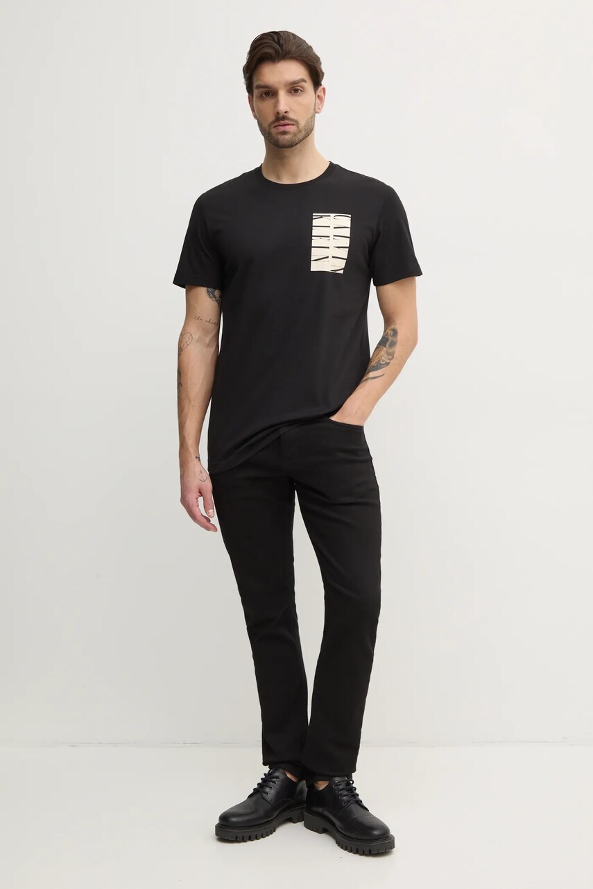 Бавовняна футболка Calvin Klein Jeans чоловіча колір чорний з принтом J30J327474