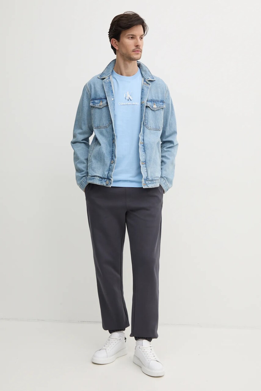 Бавовняна футболка Calvin Klein Jeans чоловіча з принтом J30J327469