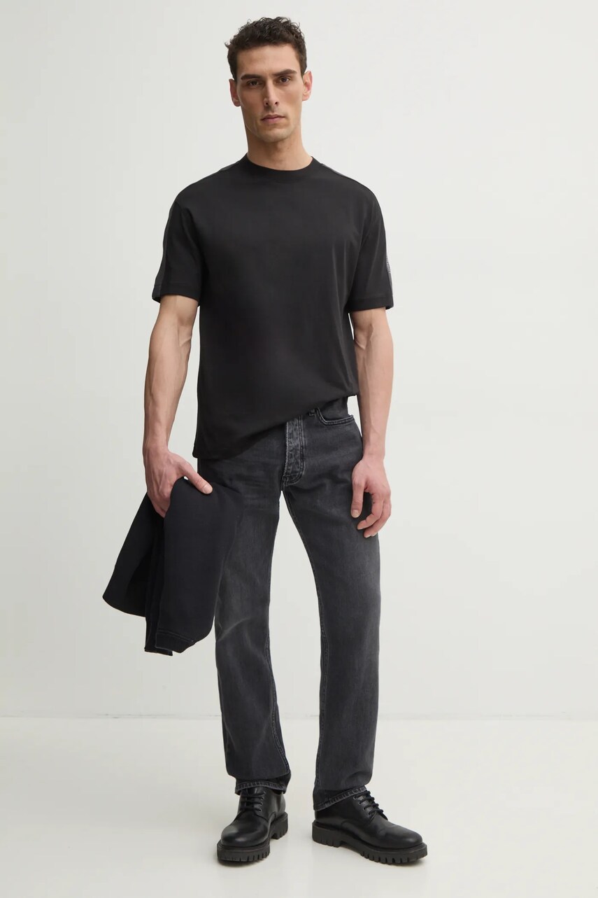 Бавовняна футболка Calvin Klein Jeans чоловічий колір чорний однотонний J30J327237