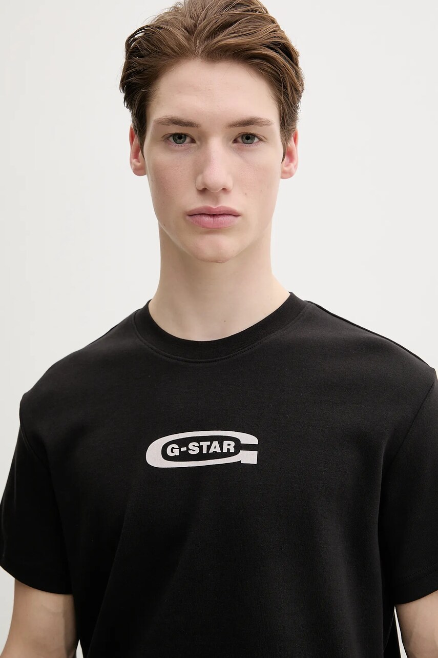 Купити Бавовняна футболка G-Star Raw чоловіча колір чорний з принтом D25967-C812 – головне зображення