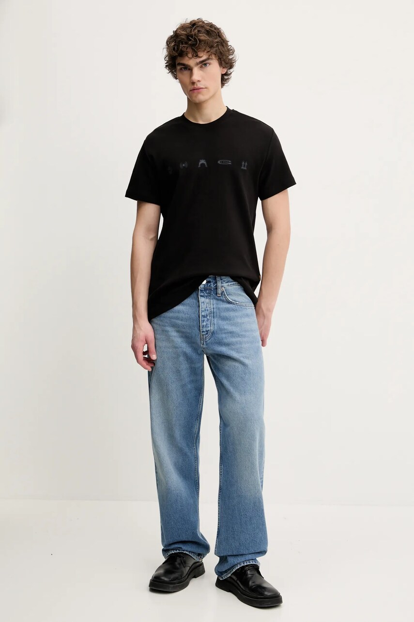 Бавовняна футболка G-Star Raw чоловіча колір чорний з принтом D25974-C812