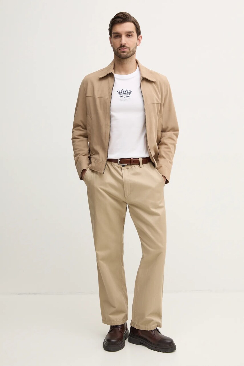 Бавовняна футболка Tommy Hilfiger чоловічий колір білий з аплікацією MW0MW38613