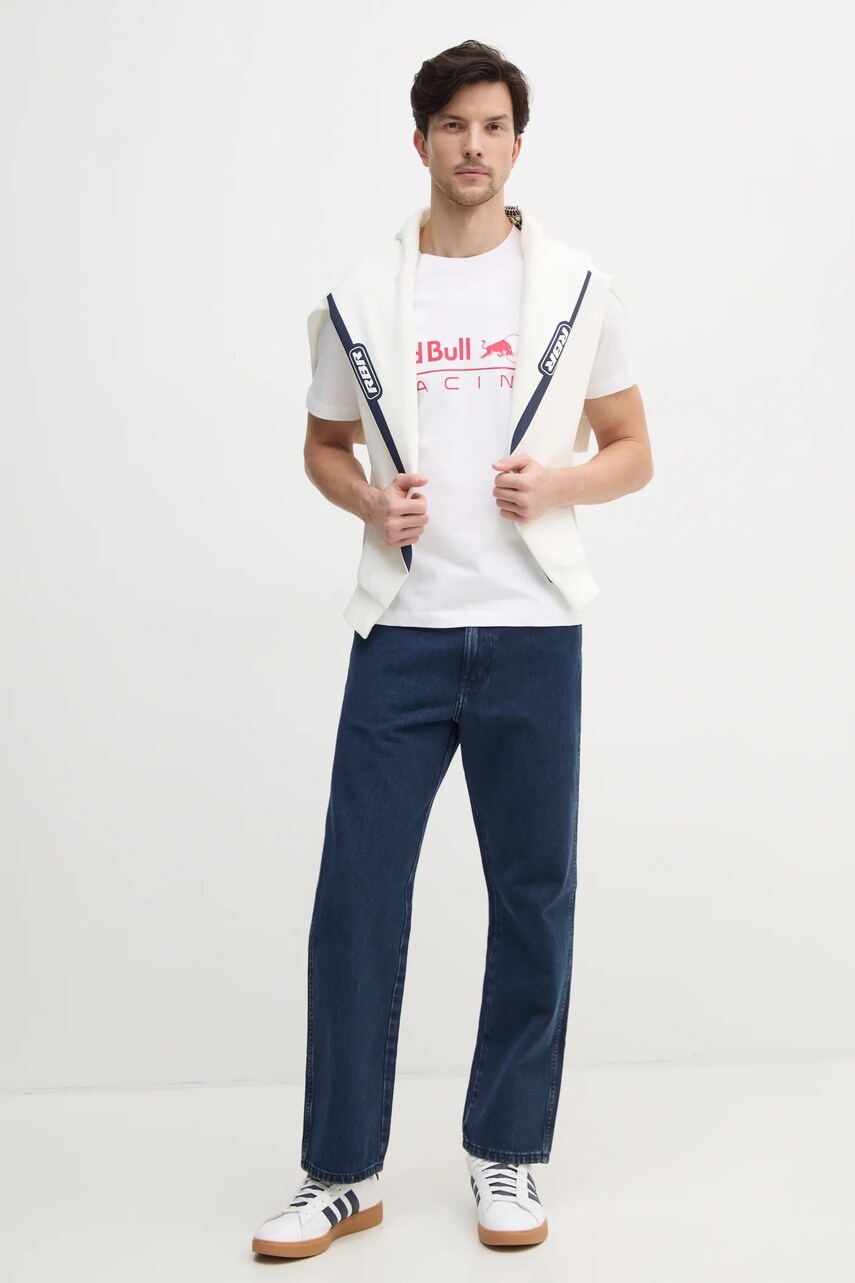 Бавовняна футболка Red Bull Racing x Pepe Jeans LOGO TEE чоловіча колір білий з принтом RM500016