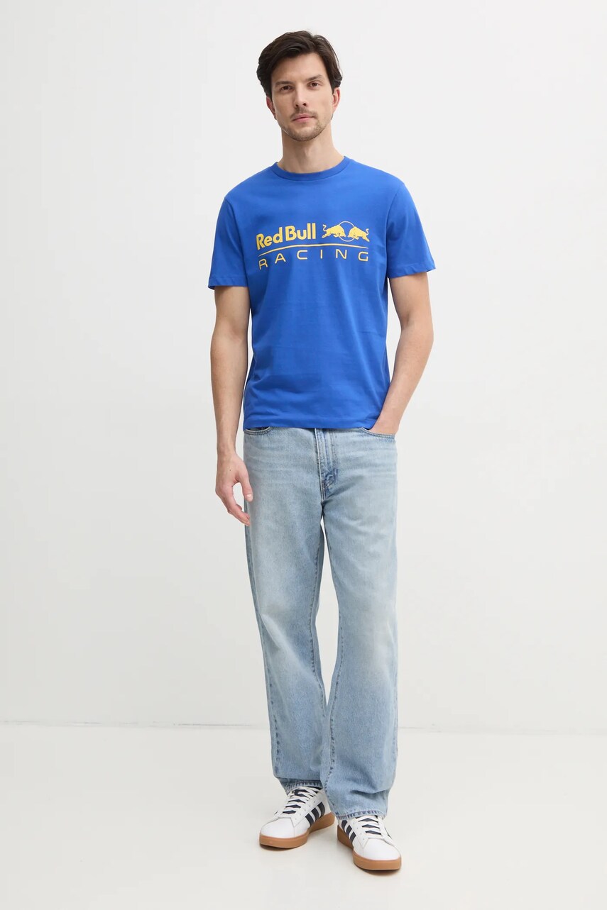 Бавовняна футболка Red Bull Racing x Pepe Jeans LOGO TEE чоловіча колір фіолетовий з принтом RM500016
