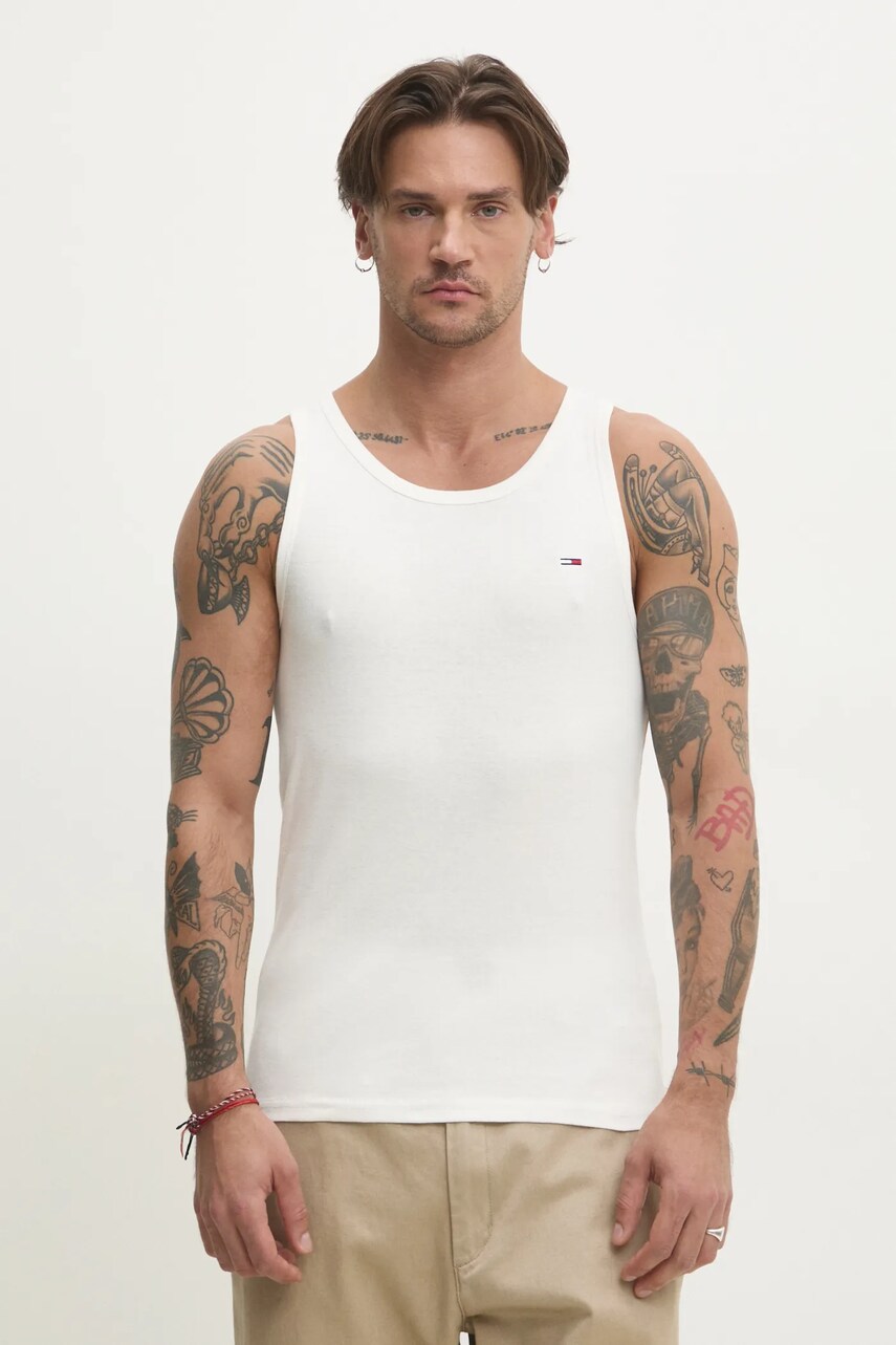 Бавовняна футболка Tommy Jeans 2-pack чоловіча колір синій DM0DM20769