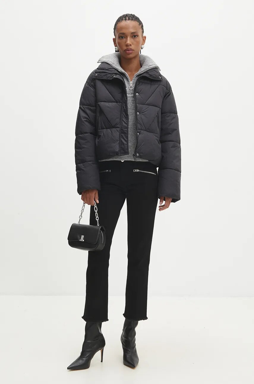 Куртка Answear Lab жіноча колір чорний зимова oversize