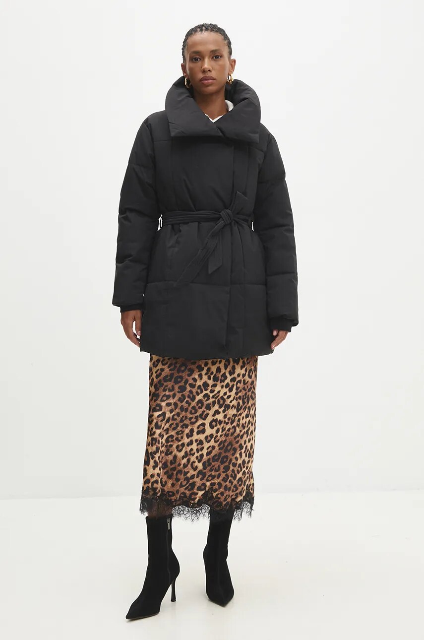 Куртка Answear Lab жіноча колір чорний зимова oversize