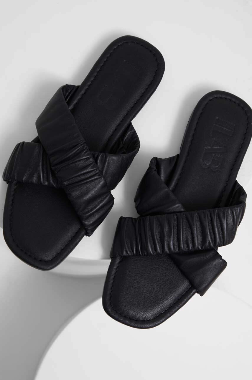 Шкіряні шльопанці Answear Lab жіночі колір чорний