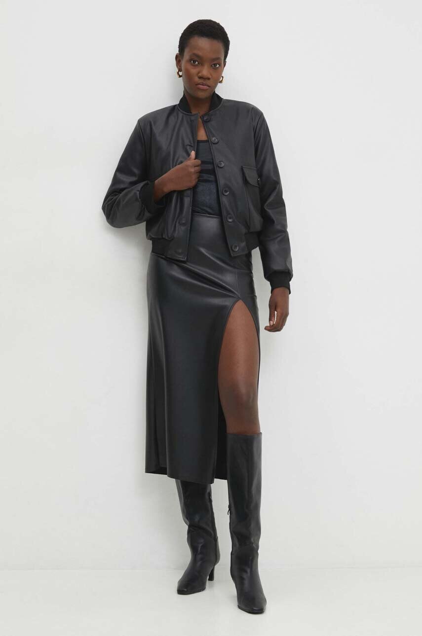 Куртка Answear Lab жіноча колір чорний перехідна oversize