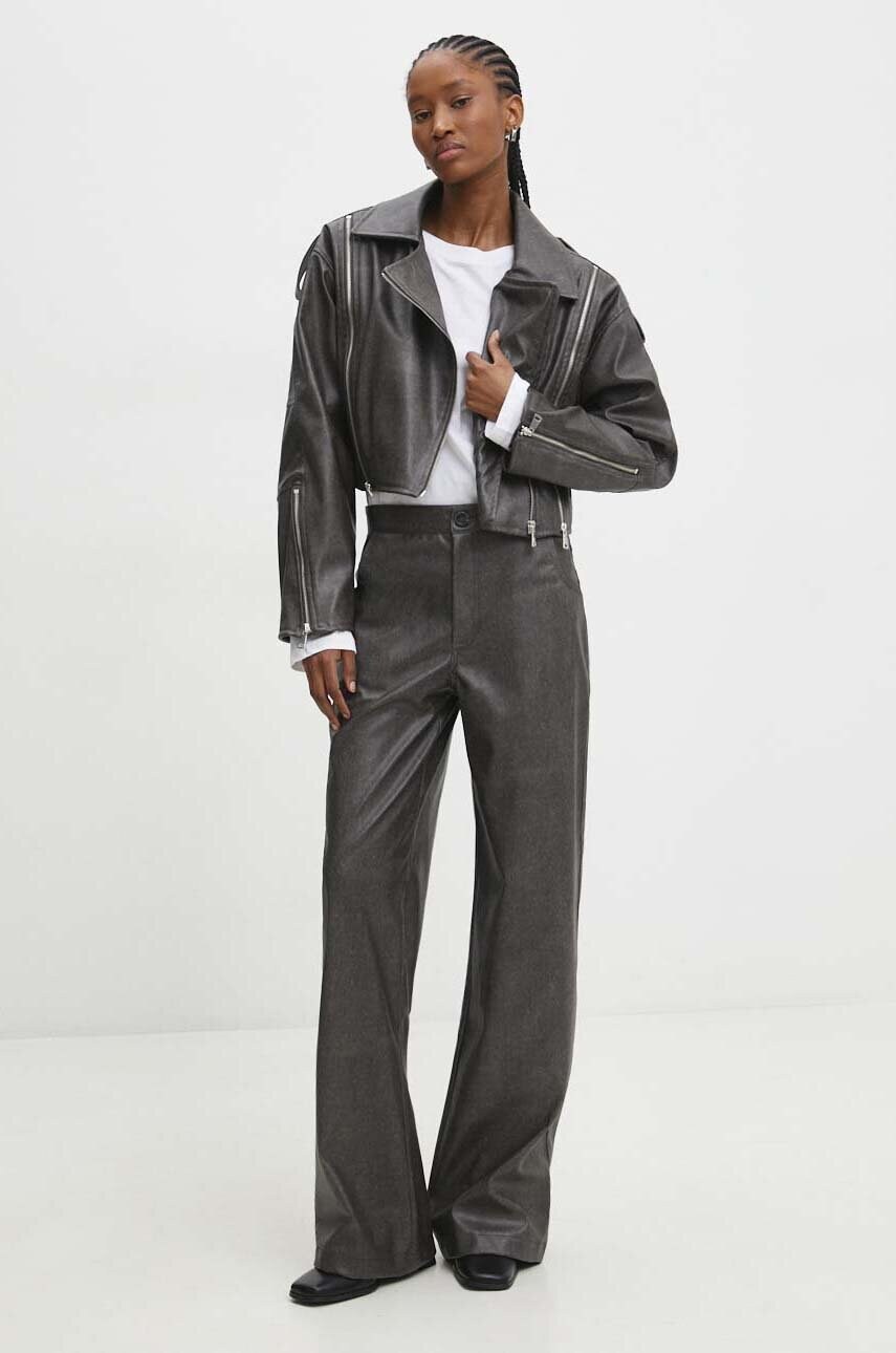 Куртка Answear Lab жіноча колір коричневий перехідна oversize