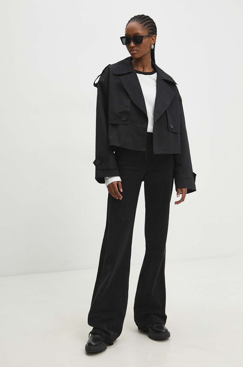 Куртка Answear Lab жіноча колір чорний перехідна oversize