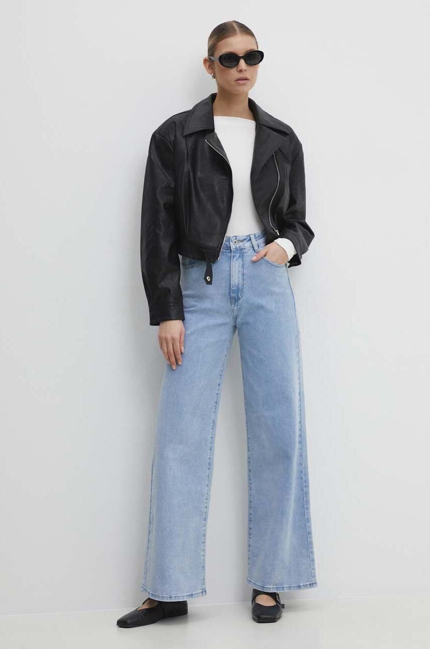 Куртка Answear Lab жіноча колір чорний перехідна oversize
