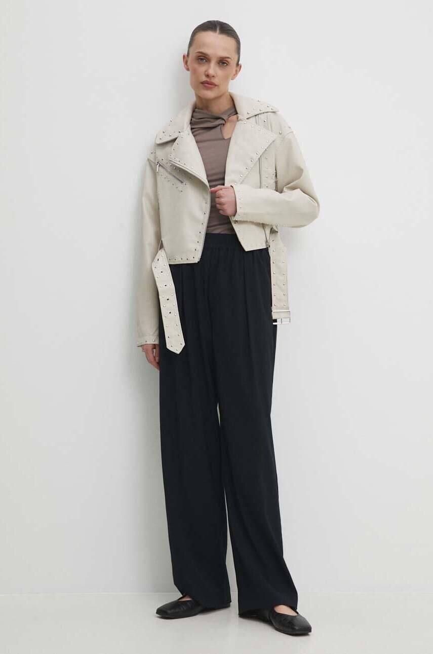Куртка Answear Lab жіноча колір бежевий перехідна oversize