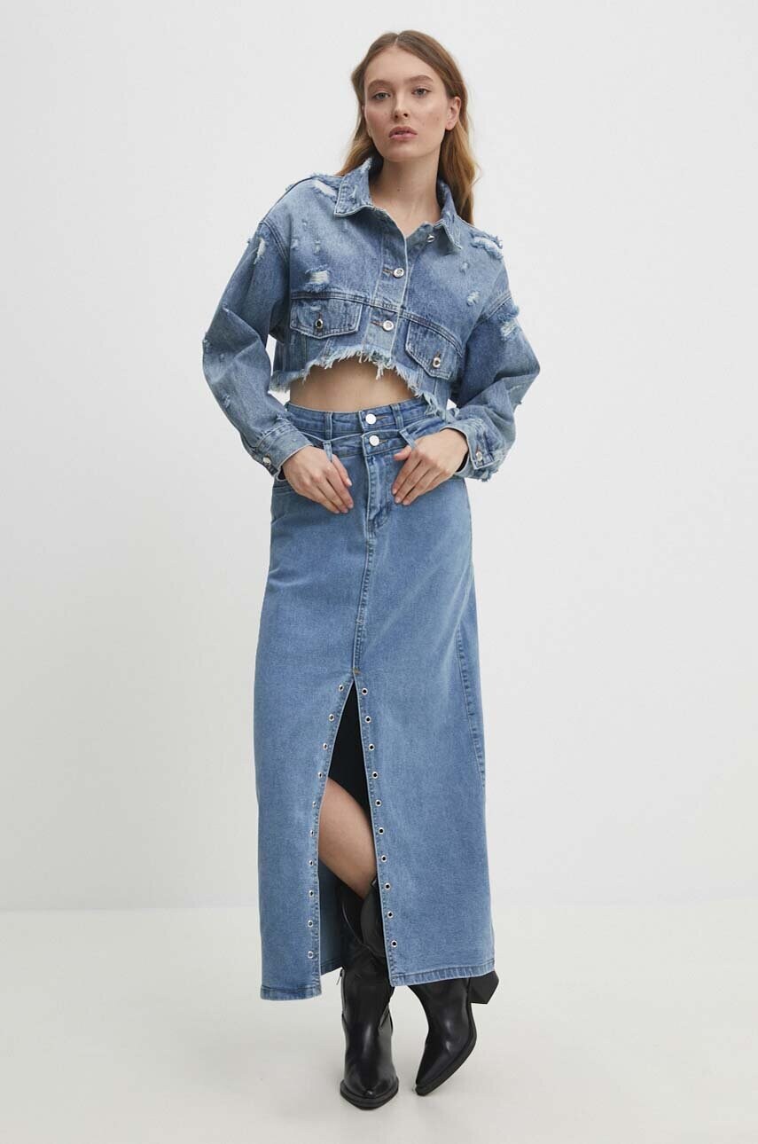 Джинсова куртка Answear Lab жіноча перехідна oversize