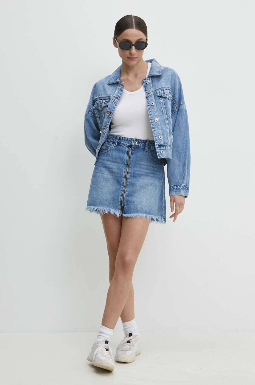 Джинсова куртка Answear Lab жіноча перехідна oversize