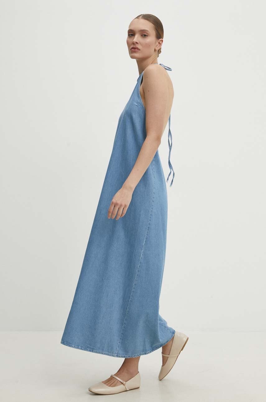 Джинсова сукня Answear Lab maxi розкльошена