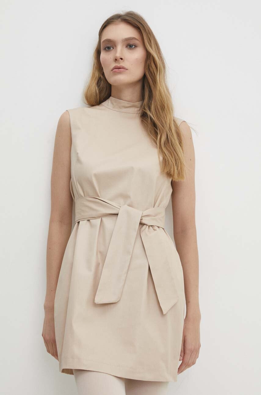 Сукня Answear Lab колір бежевий mini oversize