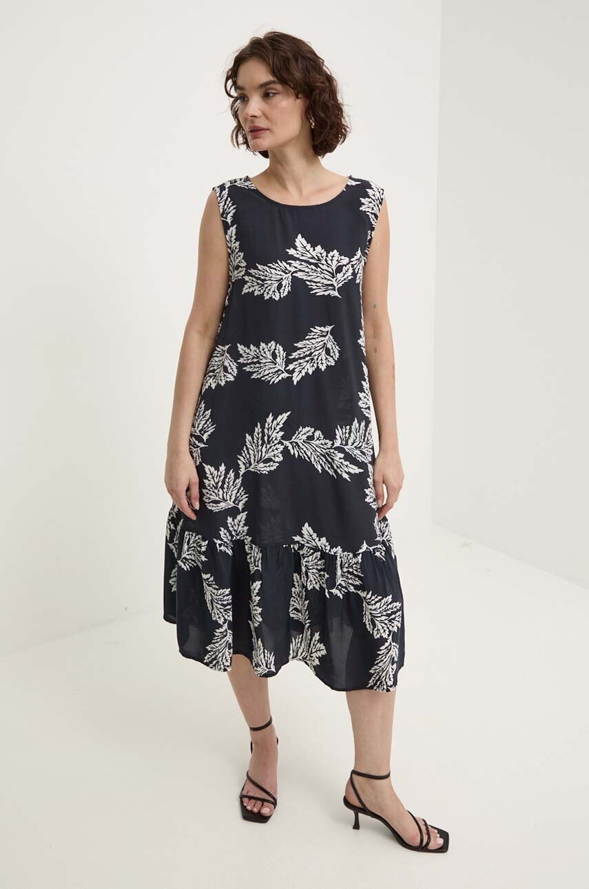 Сукня Answear Lab колір чорний midi oversize