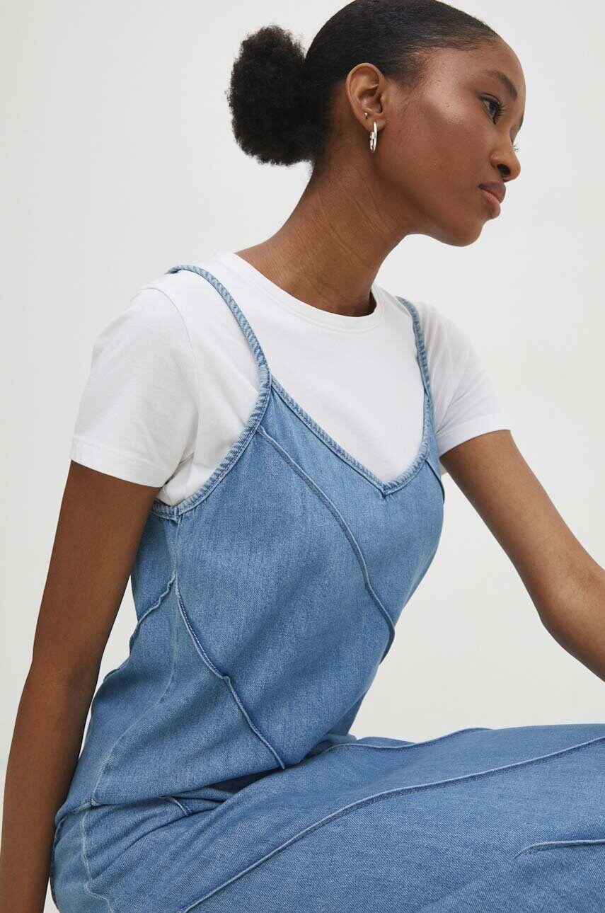 Джинсова сукня Answear Lab maxi розкльошена