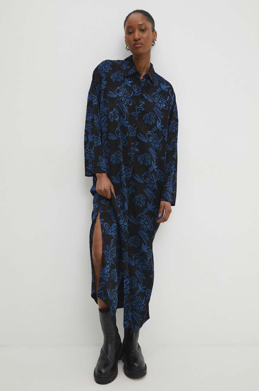 Сукня Answear Lab колір чорний maxi oversize