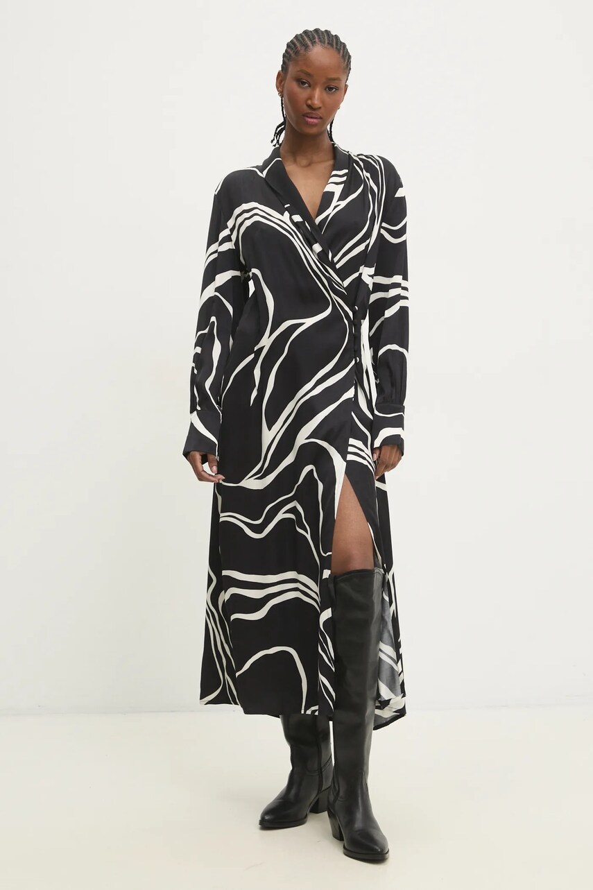 Сукня Answear Lab колір чорний midi oversize
