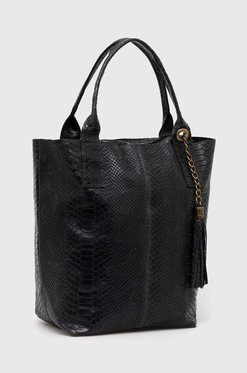 Шкіряна сумочка Answear Lab колір чорний