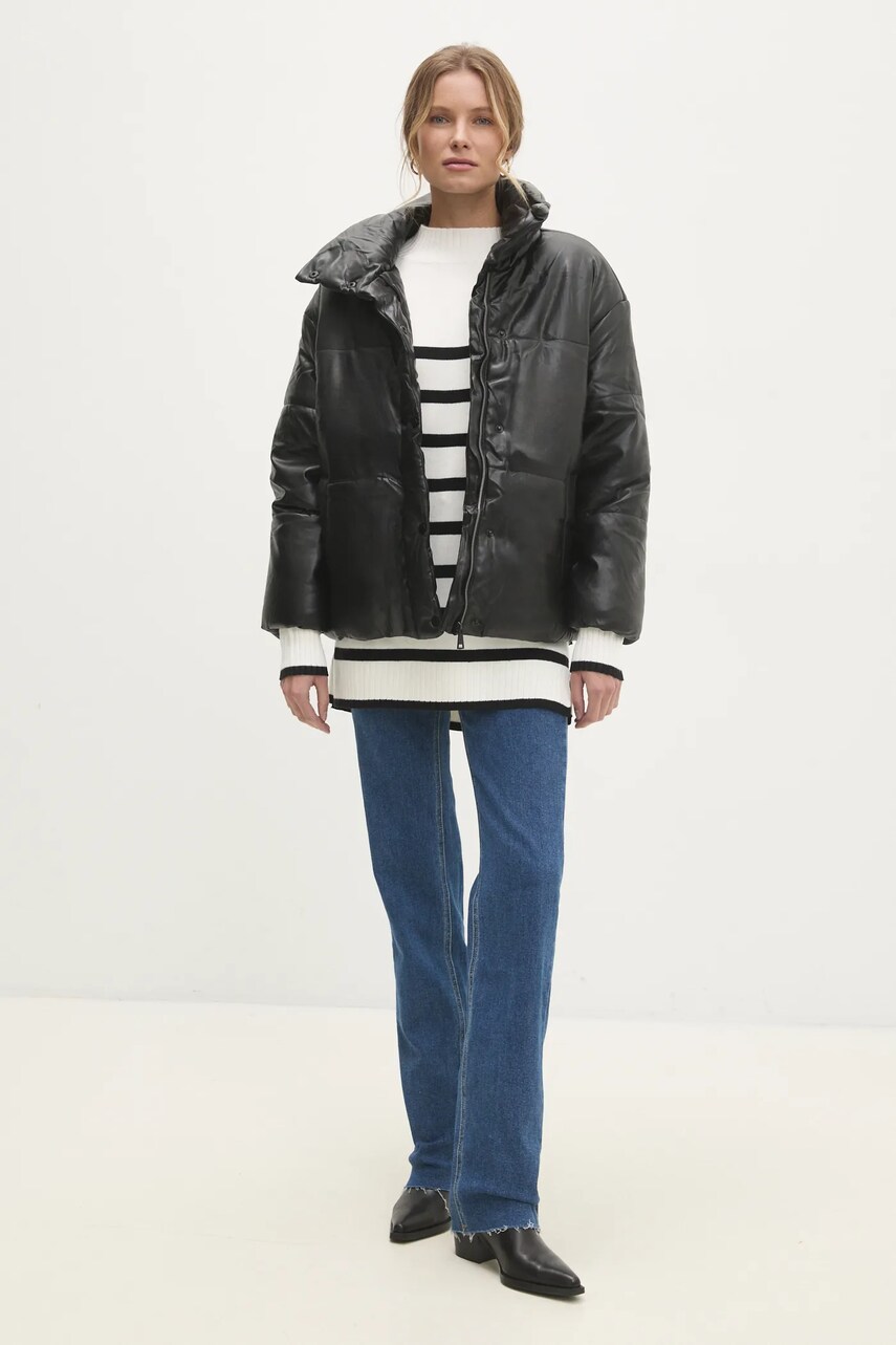 Куртка Answear Lab жіноча колір чорний зимова oversize