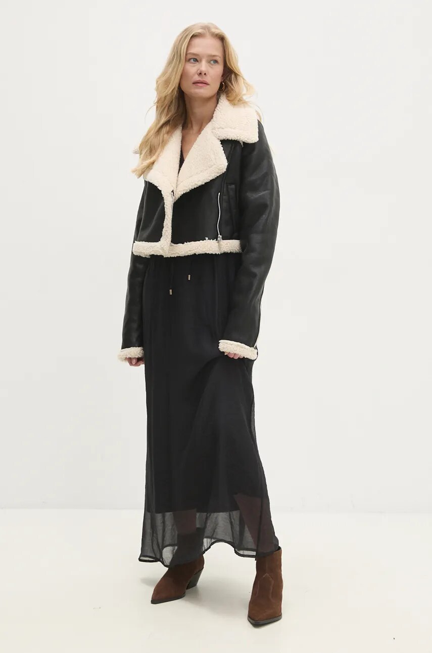 Куртка Answear Lab жіноча колір чорний перехідна oversize