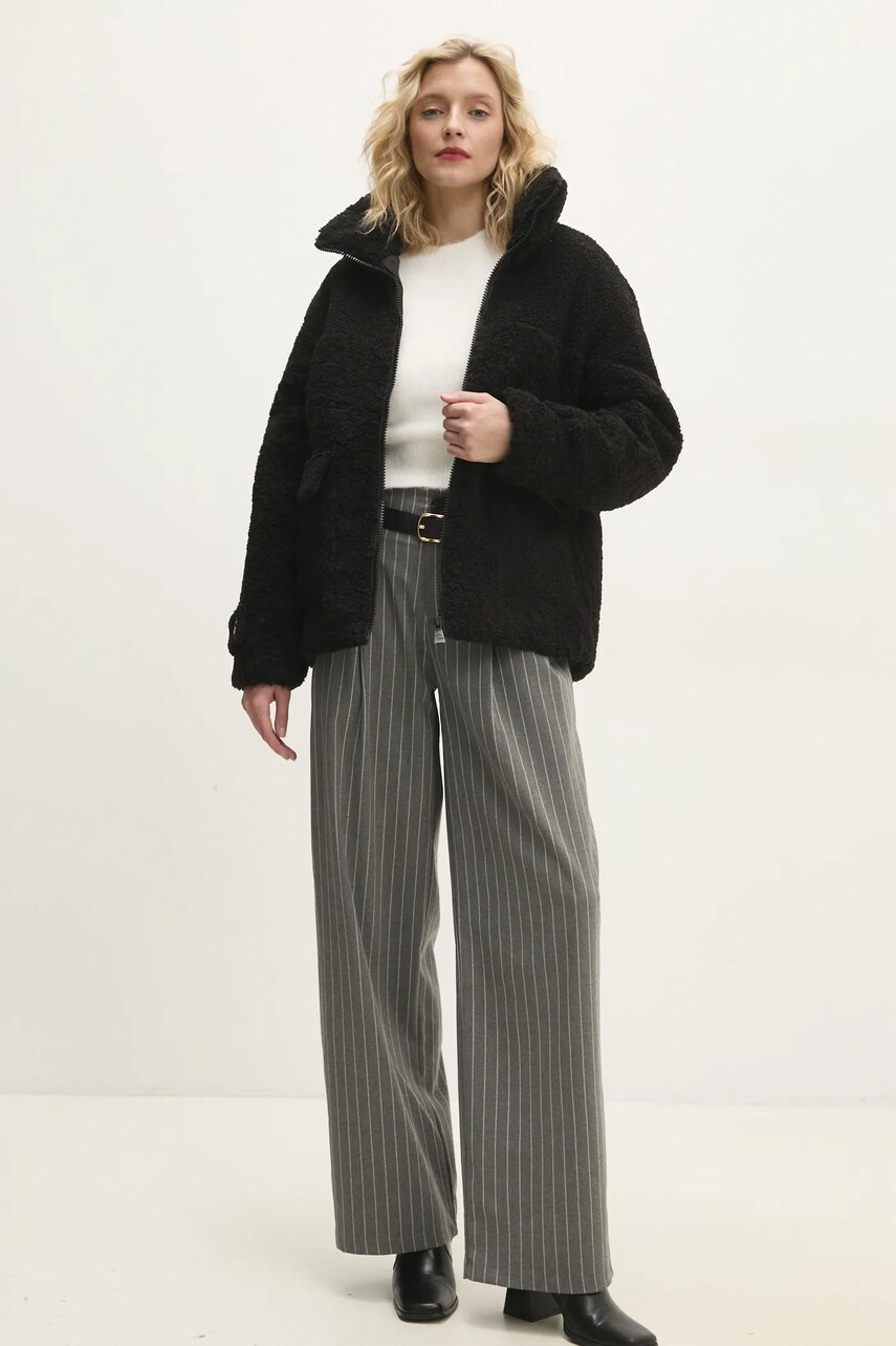 Куртка Answear Lab жіноча колір чорний перехідна oversize