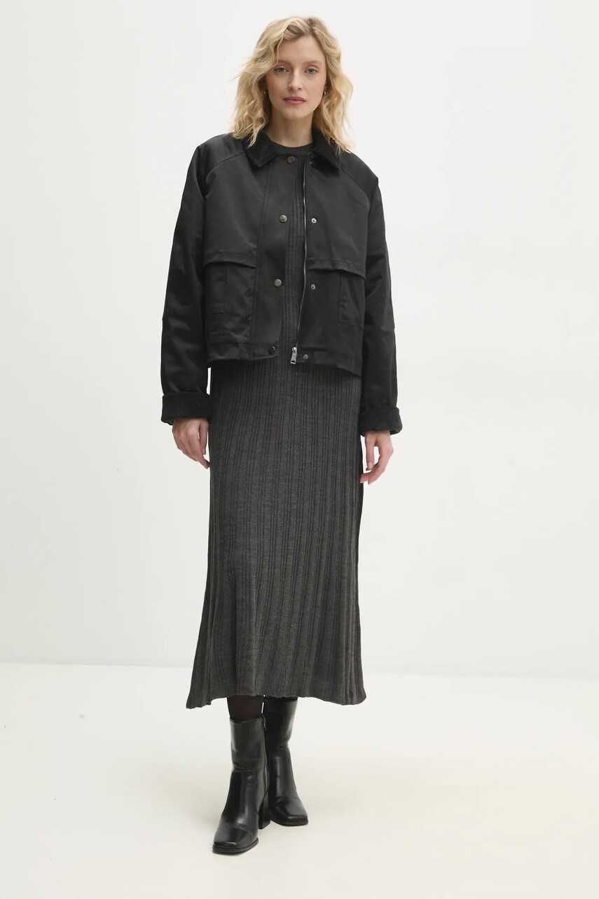 Куртка Answear Lab жіноча колір чорний перехідна oversize