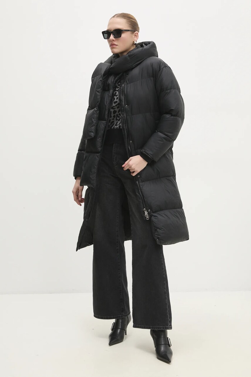 Куртка Answear Lab жіноча колір чорний зимова oversize
