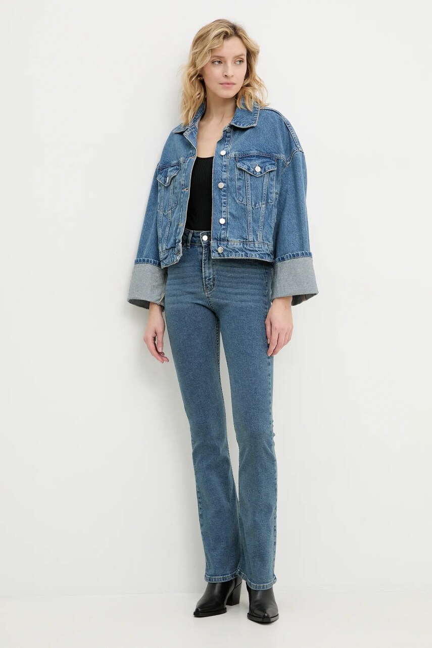 Джинсова куртка Answear Lab жіноча перехідна oversize