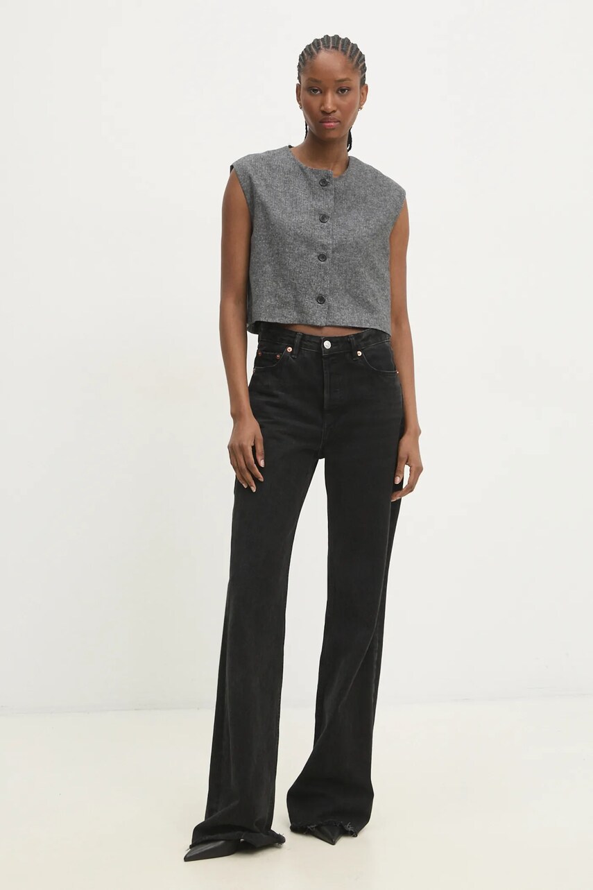 Безрукавка Answear Lab колір сірий oversize